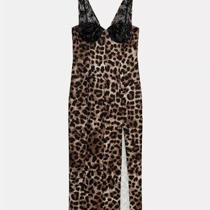 Zara Animal Print Lace Velvet Dress 9108/214/051